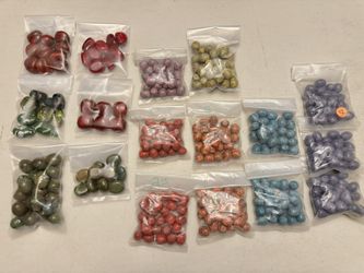 Big Bubble gum tumbled stone beads, cuentas