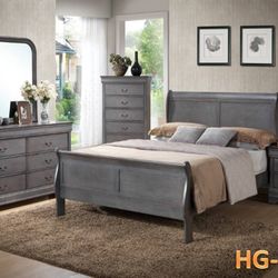 King/ Queen Louis Sleigh Beds