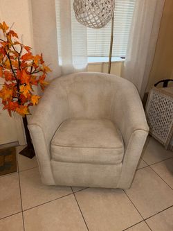 Beige Upholstered Rocking/Glider Chair – Comfortable Accent Lounge Chair