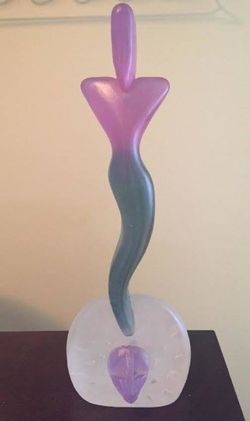 RARE 2002 Mark Abildgaard SIGNED SPIRIT FIGURE GLASS SCULPTURE