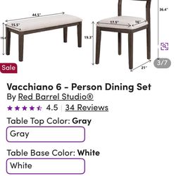 Dining Table Chairs And bench