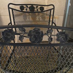 Solid Iron Out Door Vintage Chairs 