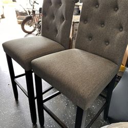 Set Of Gray Bar stools