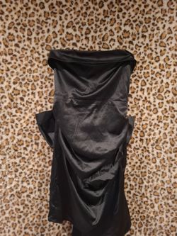 Black strapless dress