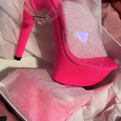 Hot Pink Stripper Heels💗🎀