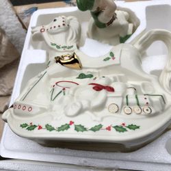 Christmas Rocking horse teapot by Lenox