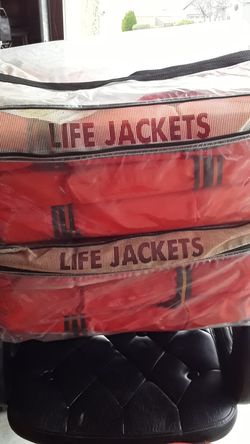 new life jackets for a boat