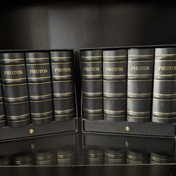 2 Box Sets 8 Photo Albums 800 6x4” Pictures Black Gold Book Case New 