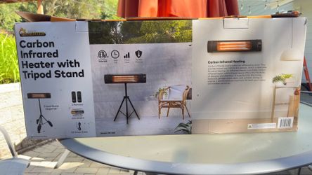 nirated RHEATER Carbon Infrared Heater with Tripod Stand