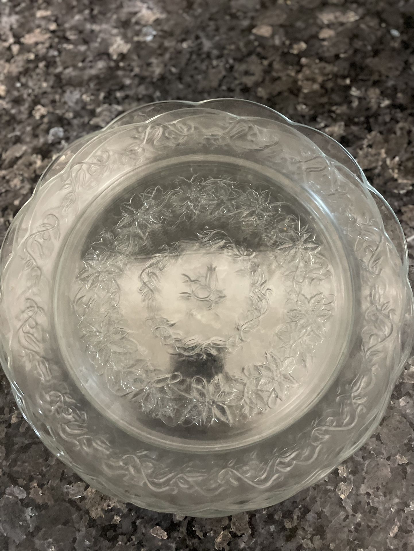 4 LARGE PRINCESS HOUSE CRYSTAL PLATES