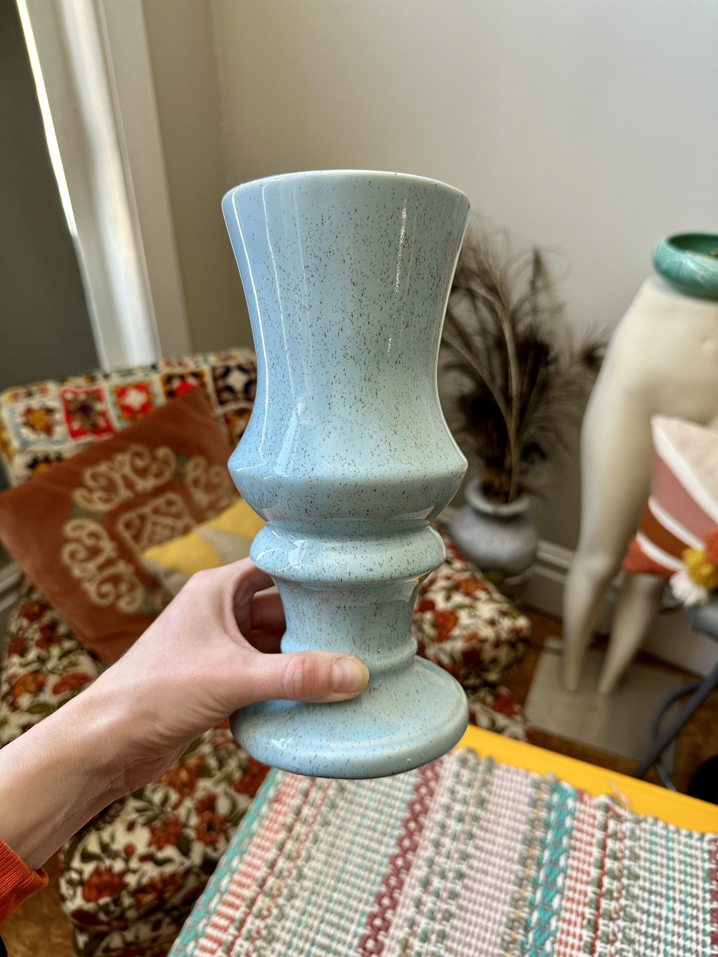 Vintage Speckled Art Deco Vase