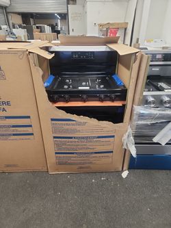 New Whirlpool Black Gas Stove