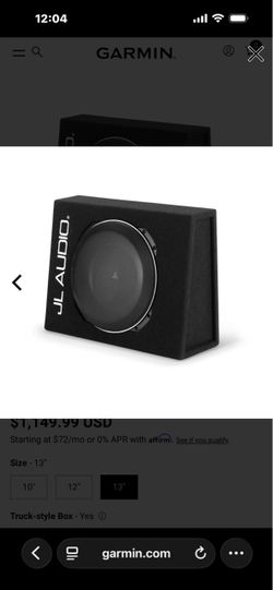 JL Audio 13" Subwoofer in Truck-Style Box