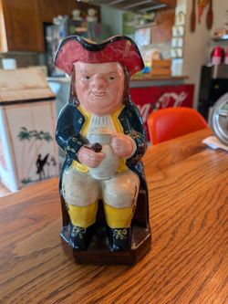 Vintage 1950s Ridgway Sterling pottery Toby jug, seated Ordinary Toby Philpot made in England Mid Century