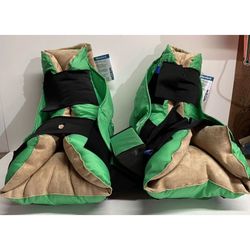 Lot Of 2 EHOB TruVue Heel Protector Boot Standard Size Green With Wedges.