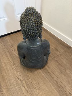 Meditating Buddha Statue w/ Bowl Holder