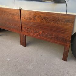 Mid Century Modern George Nelson for Herman Miller Matching Rosewood Twin Headboards