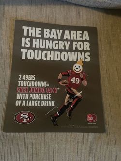 SF 49ers metal commemorative sign