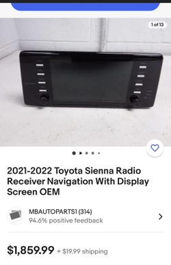 TOyota Sienna Radio OEM RADIO