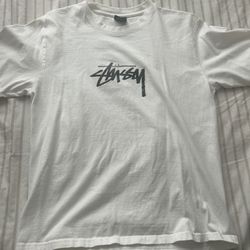 White Stussy Tee
