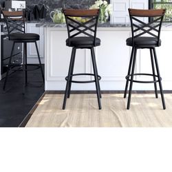 3 Black Barstools