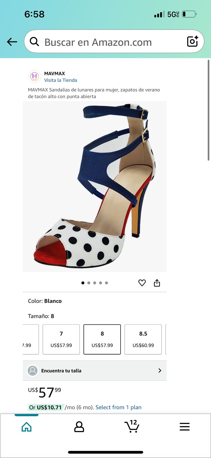 MAVMAX Women's Polka Dot Sandals