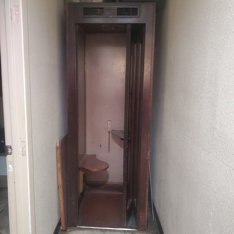 Vintage solid wood phone booth