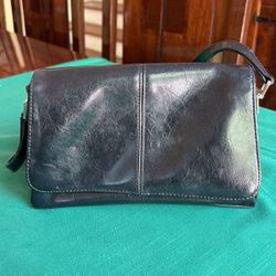 Liz Claiborne, black designer ladies handbag 10” x 6” x 3”