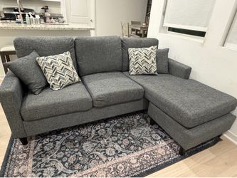 Small sectional and chair