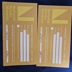 2 Tickets To Nordic Art Meusum Seattle 