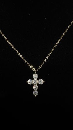 Gold Chain Necklace with  Cross Pendant