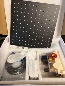 Shower Faucet Matte Black Shower System with 12 Inches -NEW ( 3571/12)