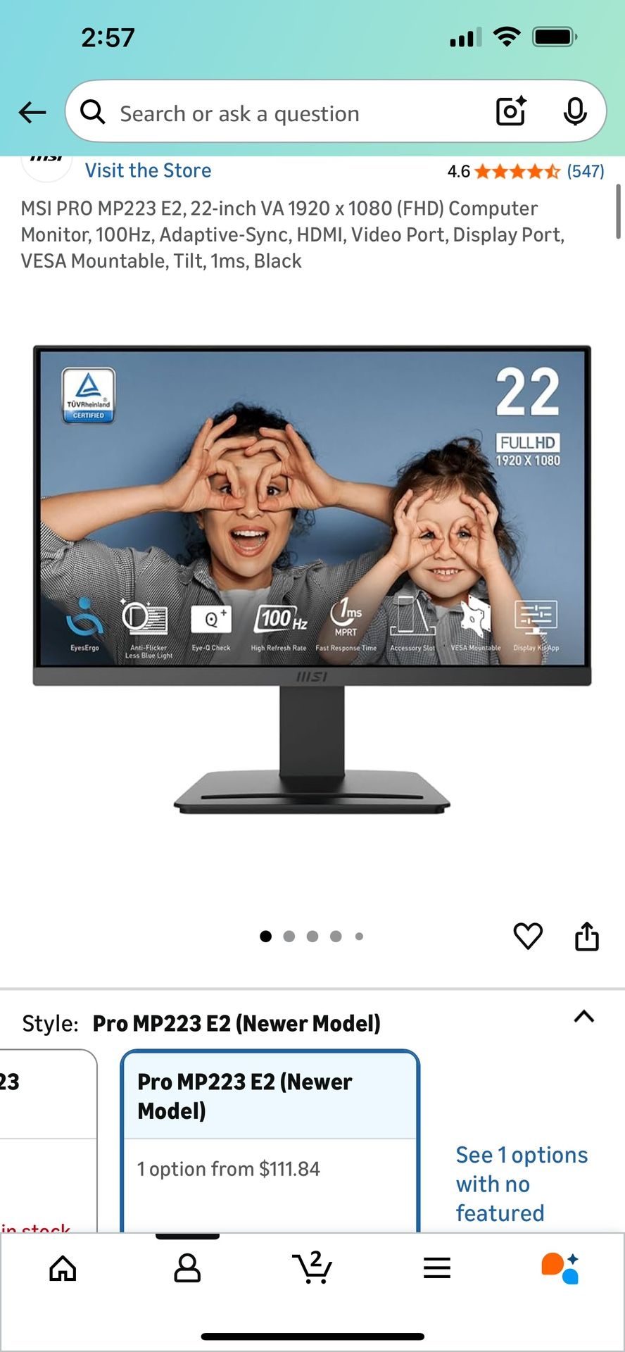 MSI 22 Inch Monitor