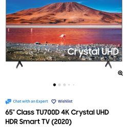65" Samsung Smart TV with Soundbar & Subwoofer
