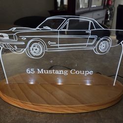 1965 Ford Mustang Illusion Led Lamp Or Night Lamp. 