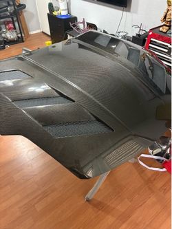 350z carbon hood