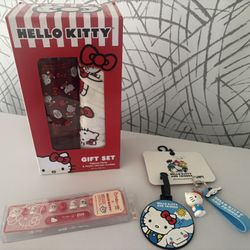 Hello Kitty & Friends Collectible Gift Set.  Pajama Pants, Tumbler , Nails , Tag