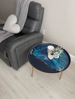 Ocean resin side table contemporary pier one