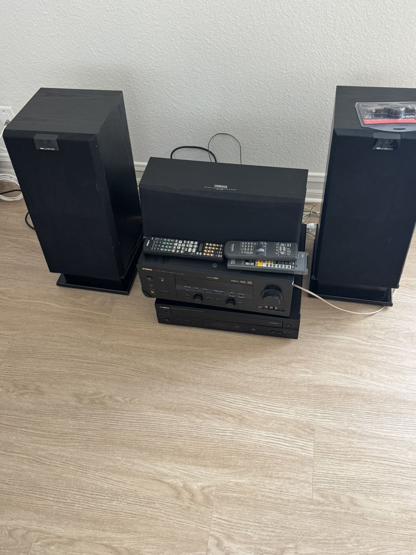 Yamaha Receiver, CD Player, Surround Sound. Included Kef Speakers.