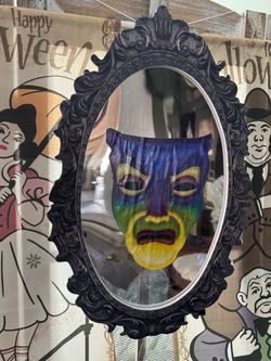 Halloween handmade faux hanging mirror