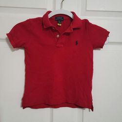 Polo Red Shirt For Boys 4/4T