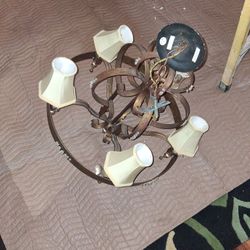Antique Bronze Chandelier 