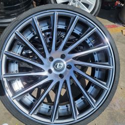 22" Staggerd ROADFORCE New Wheels With New Tires For LEXUS LS460