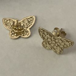 10k Gold Butterfly Earrings 