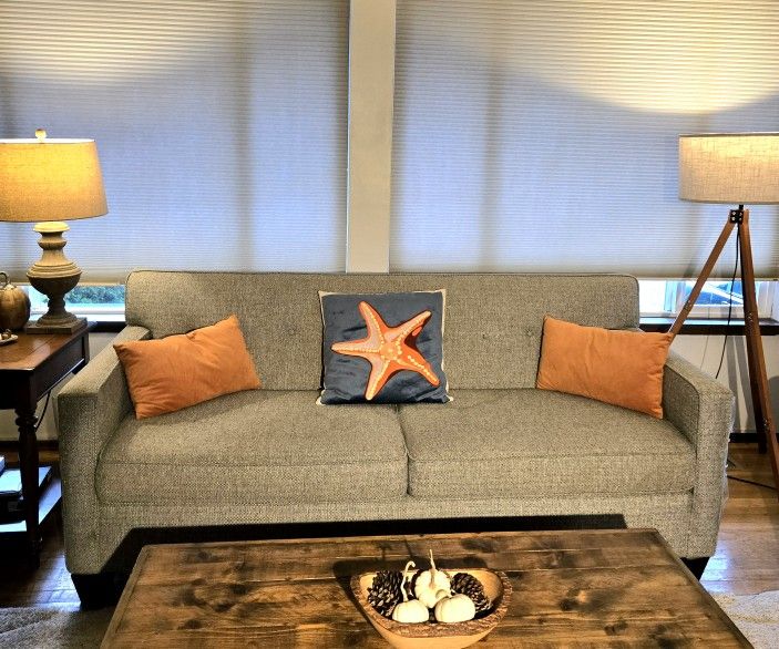 Mixed Grey Tweed 80" Sofa from World Market
