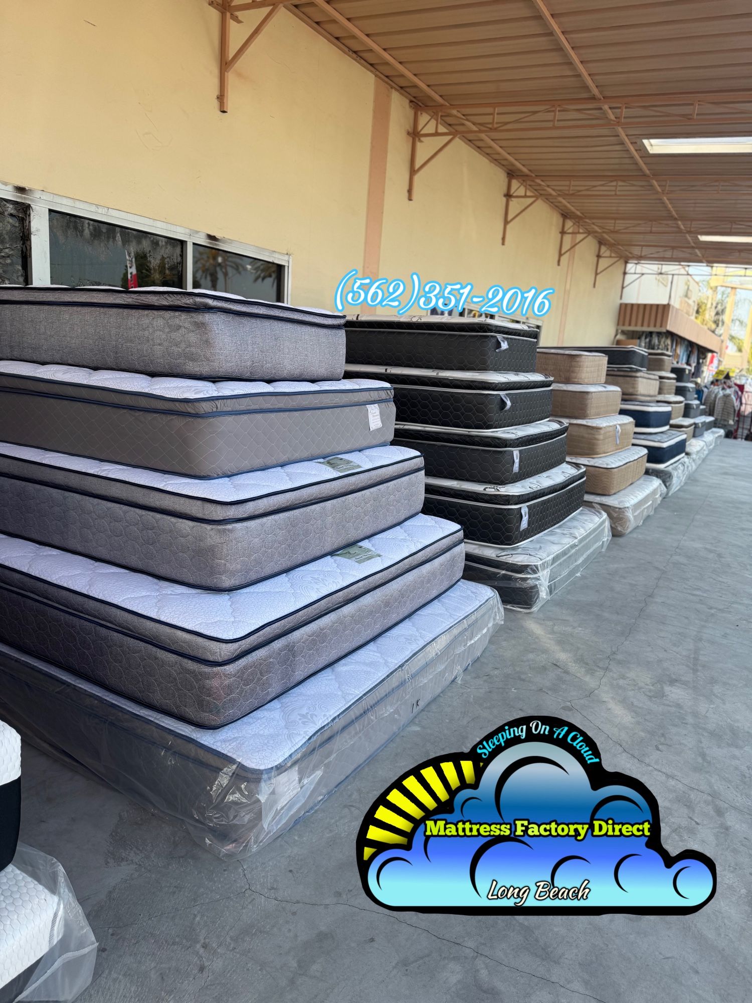 King Sweet Dreams Blue Gel Mattress And Boxspring Bed Set New