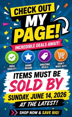 ITEMS NEED TO SALE (by Sunday, June 14 2026) at the latest