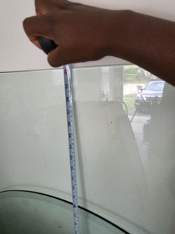 Rectangular glass dining table top