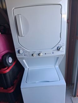 GE double stack electric washer and dryer