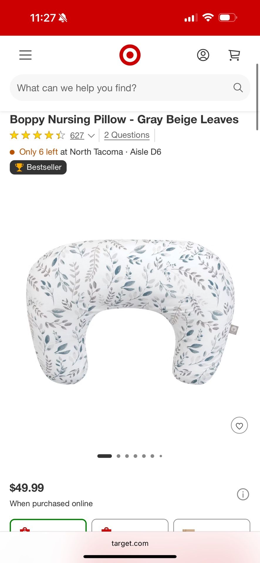 Boppy Nursery Pillow